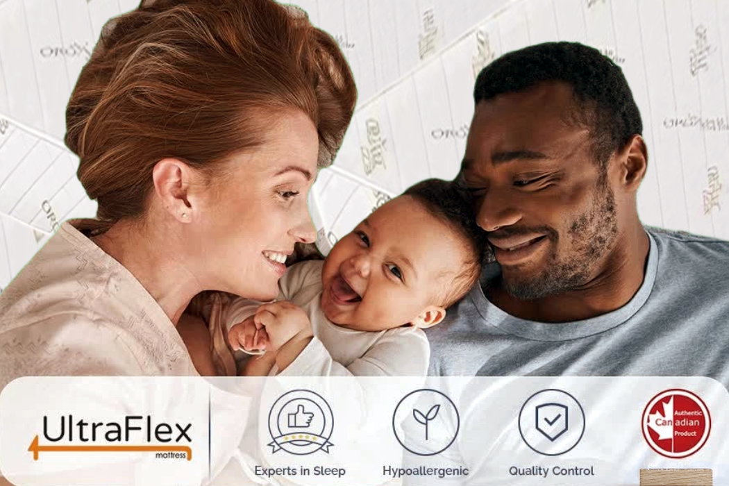 UltraFlex EcoZen- Medium Firm Reversible, CertiPUR-US® Certified Foam, Organic Bamboo Cover, Pressure Releiving, Cooling Gel Infused, Eco-Friendly Mattress ( Made In Canada ) - www.Shopthatapp.com
