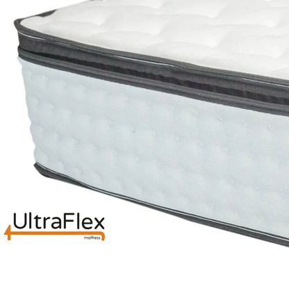 Ultraflex LUSH- 12" Orthopedic Eurotop Pocket Coil Premium Foam Encased, Eco-friendly Hybrid Mattress (Made in Canada) with Waterproof Mattress Protector - www.Shopthatapp.com