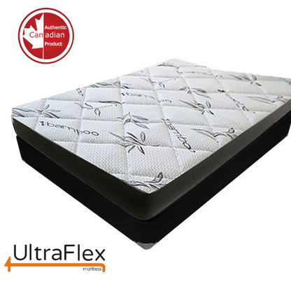 UltraFlex DreamEasy - Canadian-Made Medium Firm Gel Infused Comfort with Quilted Top, Pressure Relief, Cooling Technology, Bamboo Cover, CertiPUR-US® Certified Foam (Made in Canada) - www.Shopthatapp.com