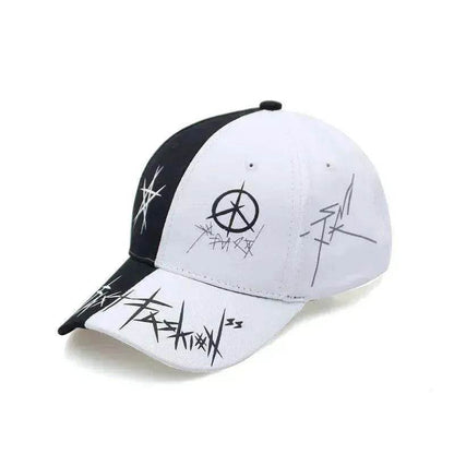 Unisex Casual Black And White Patchwork Hip Hop Fashion Hat - www.Shopthatapp.com