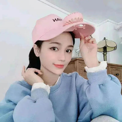 Unisex Charging Cooling Fan Protection Outdoor Sun Hat - www.Shopthatapp.com