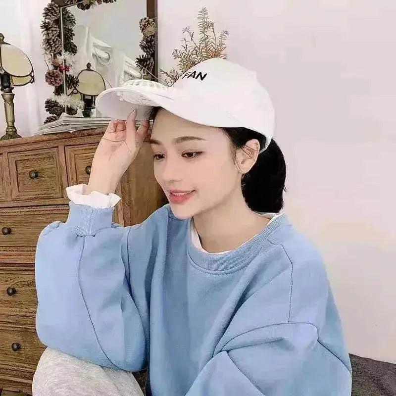 Unisex Charging Cooling Fan Protection Outdoor Sun Hat - www.Shopthatapp.com #