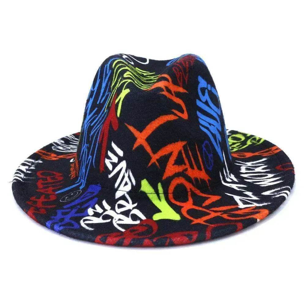 Unisex  Graffiti Big Brim Korean Style Fashion Hat - www.Shopthatapp.com