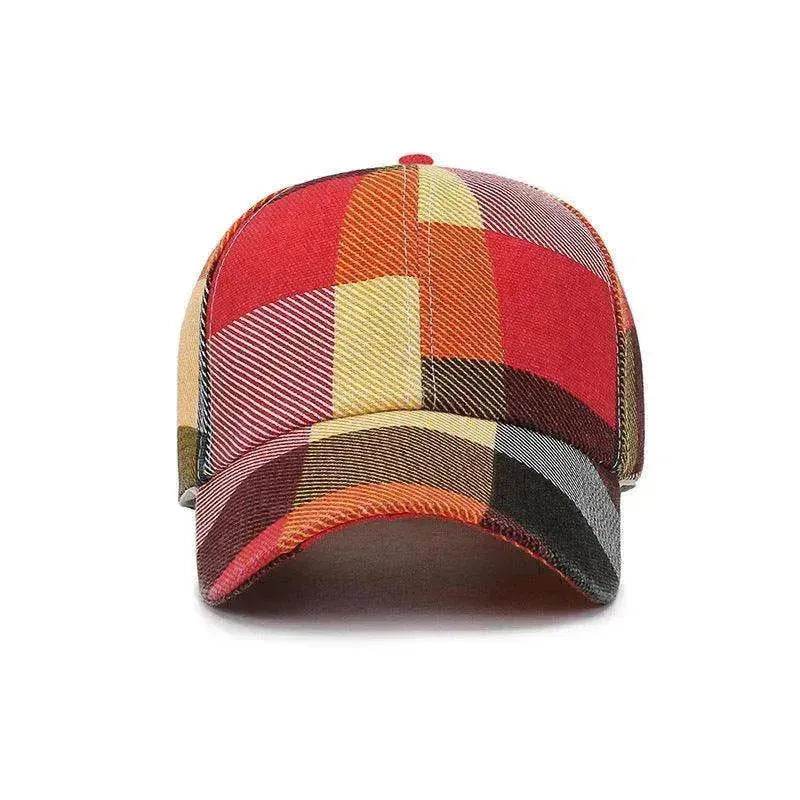 Unisex Outdoor Plaid Print Baseball Style Hat - www.Shopthatapp.com