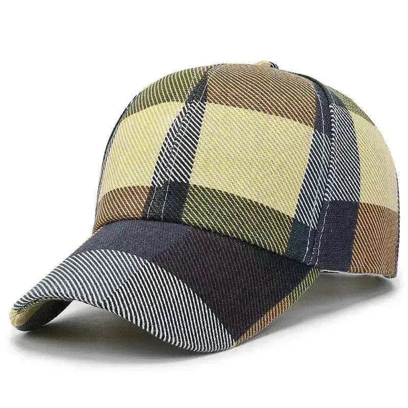 Unisex Outdoor Plaid Print Baseball Style Hat - www.Shopthatapp.com