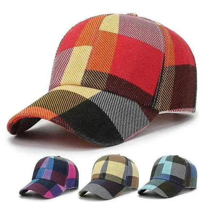 Unisex Outdoor Plaid Print Baseball Style Hat - www.Shopthatapp.com #