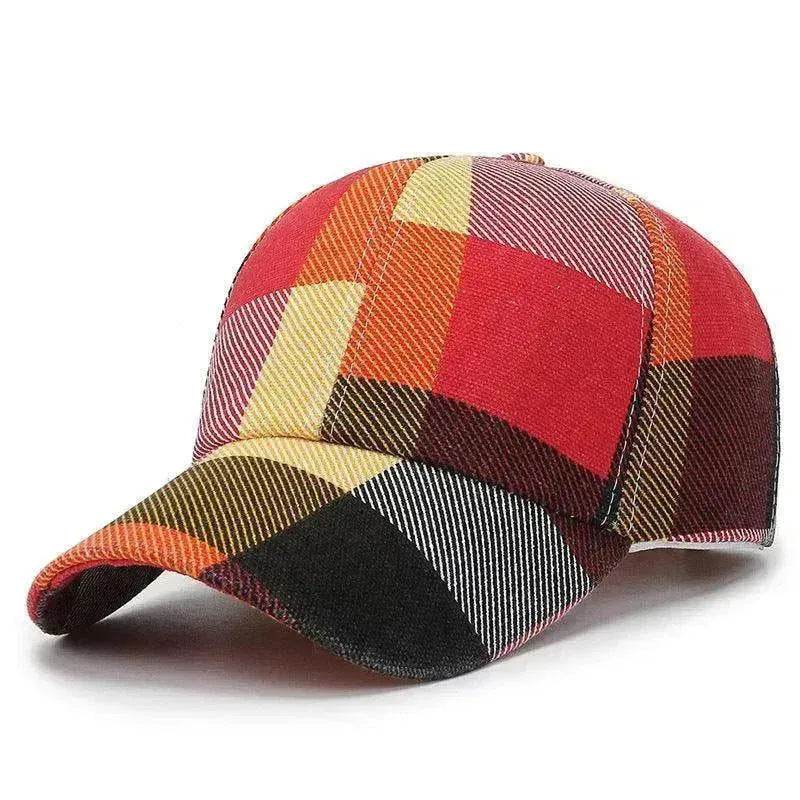 Unisex Outdoor Plaid Print Baseball Style Hat - www.Shopthatapp.com #