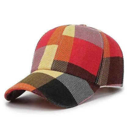 Unisex Outdoor Plaid Print Baseball Style Hat - www.Shopthatapp.com #