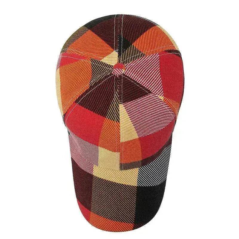 Unisex Outdoor Plaid Print Baseball Style Hat - www.Shopthatapp.com #