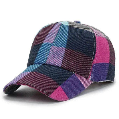 Unisex Outdoor Plaid Print Baseball Style Hat - www.Shopthatapp.com #