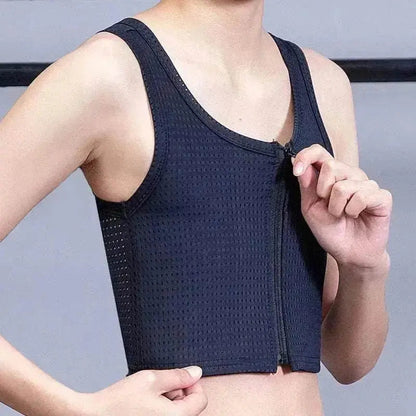 Unisex T Era Les Chest Cover Short Bandage shaping with Zipper - www.Shopthatapp.com