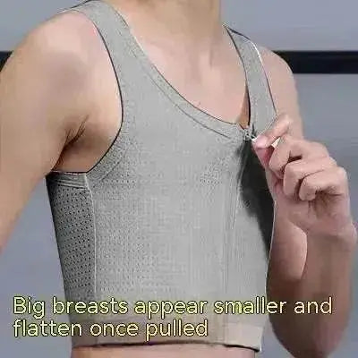 Unisex T Era Les Chest Cover Short Bandage shaping with Zipper - www.Shopthatapp.com