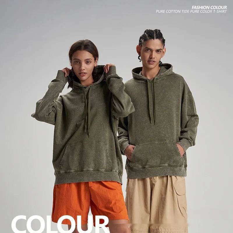 Unisex Teen Waxed Washed Distressed Hoodie Sweatshirt Pullover top - www.Shopthatapp.com #