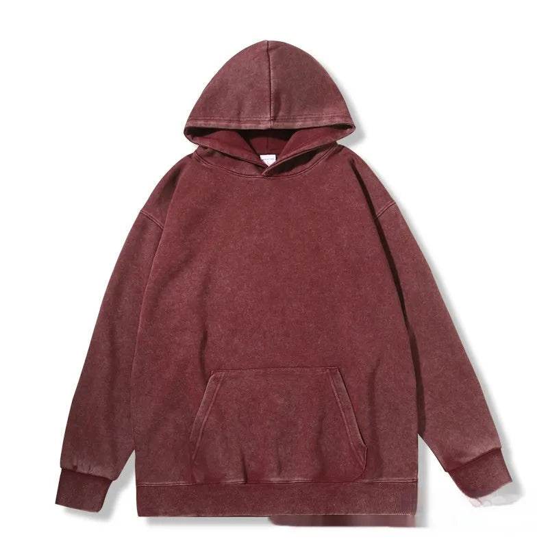 Unisex Teen Waxed Washed Distressed Hoodie Sweatshirt Pullover top - www.Shopthatapp.com #