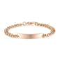 Unisex Titanium Steel Curved Plate Rose Gold Plated Bracelet - www.Shopthatapp.com