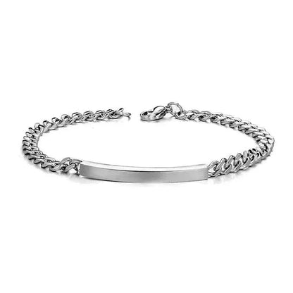 Unisex Titanium Steel Curved Plate Rose Gold Plated Bracelet - www.Shopthatapp.com