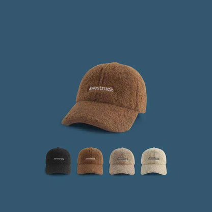 Unisex Unique Design Of Lamb Wool Alphabet Plush Hat - www.Shopthatapp.com