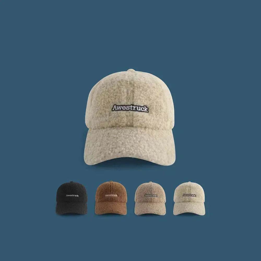 Unisex Unique Design Of Lamb Wool Alphabet Plush Hat - www.Shopthatapp.com