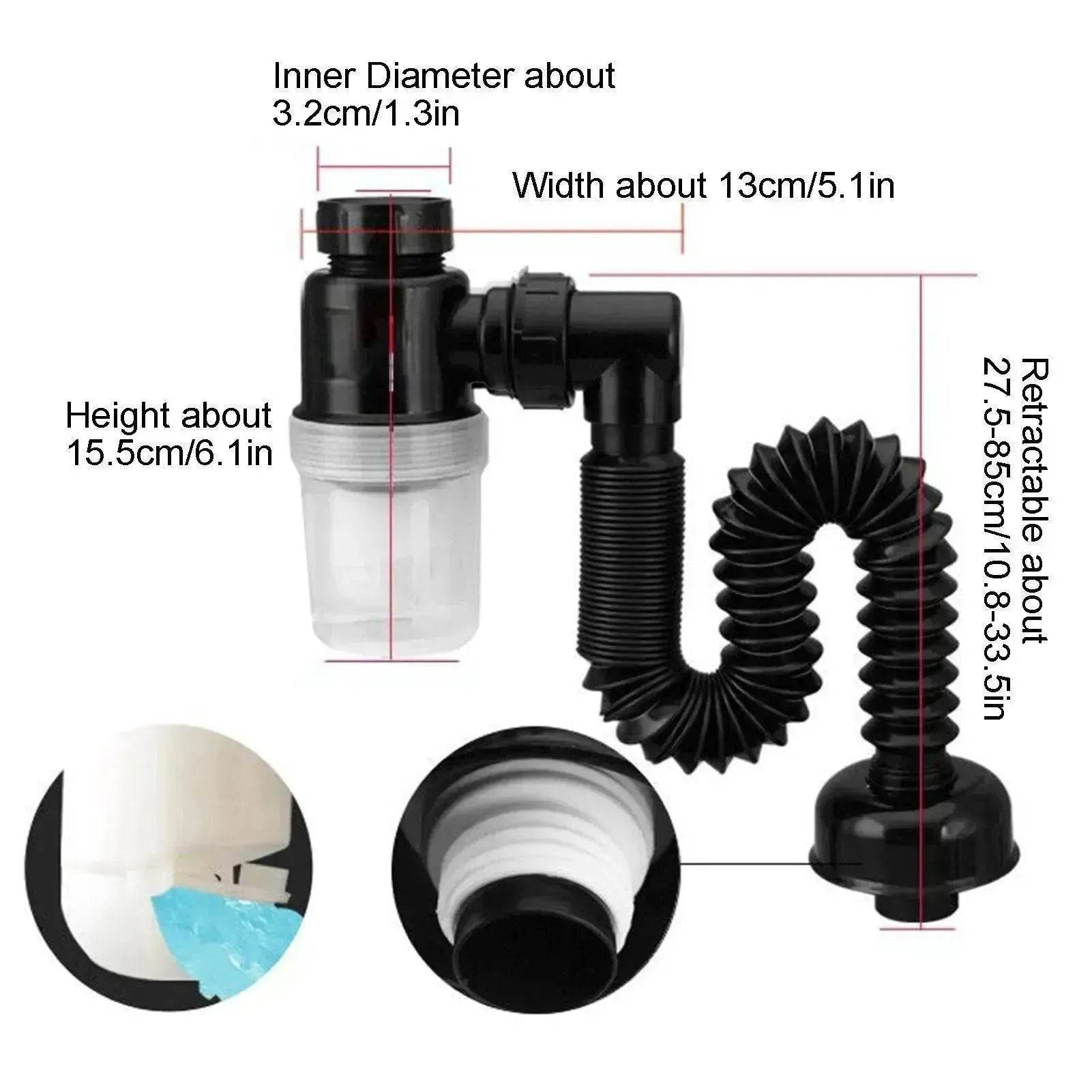 Universal  Kitchen Bathroom Sink Drain Pipe Set Retractable Sewer Drainage Water Hose Wash Basin Drainer  Plumbing Fittings. - www.Shopthatapp.com #
