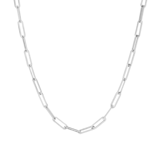 Collier chaîne trombone en argent