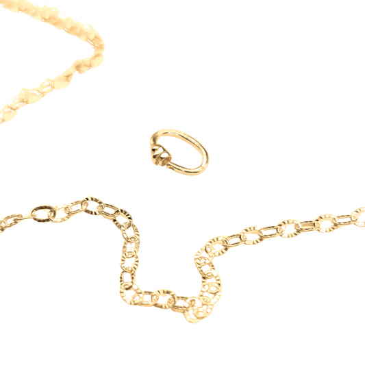 Kit de bracelet permanent à maillons d'amour avec chaîne en câble rayon de soleil en or