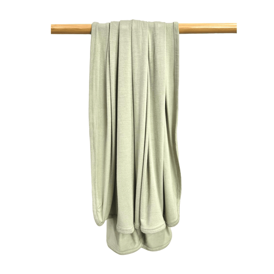 Couverture d'emmaillotage en bambou couleur olive