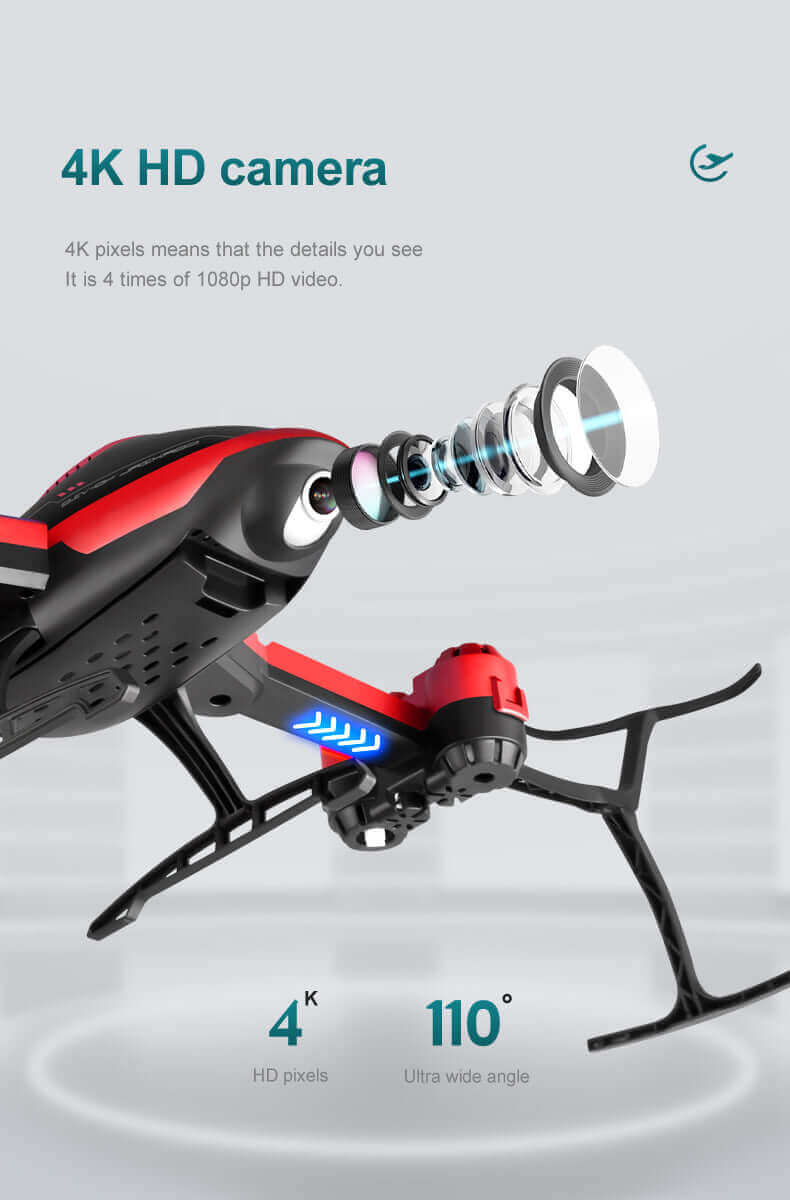 V10 4K Mini RC Drone with HD Camera, FPV Quadcopter, Professional 4K Drone Toy - www.Shopthatapp.com #