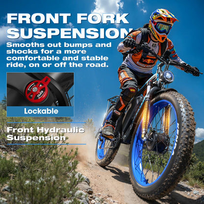 E·BYCCO&GAMVIRE 24" V7PRO Dual Motors 4000W Peak 5000W 52V 32AH Long Distance Electric Bike - www.Shopthatapp.com