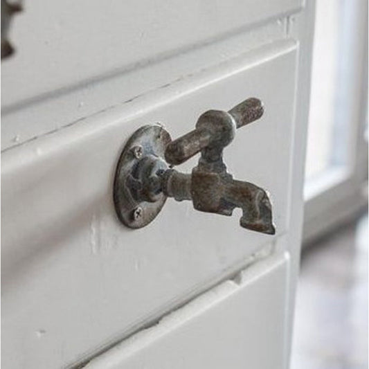 Classic Water Faucet Iron Pull, Rustic Finish - www.Shopthatapp.com