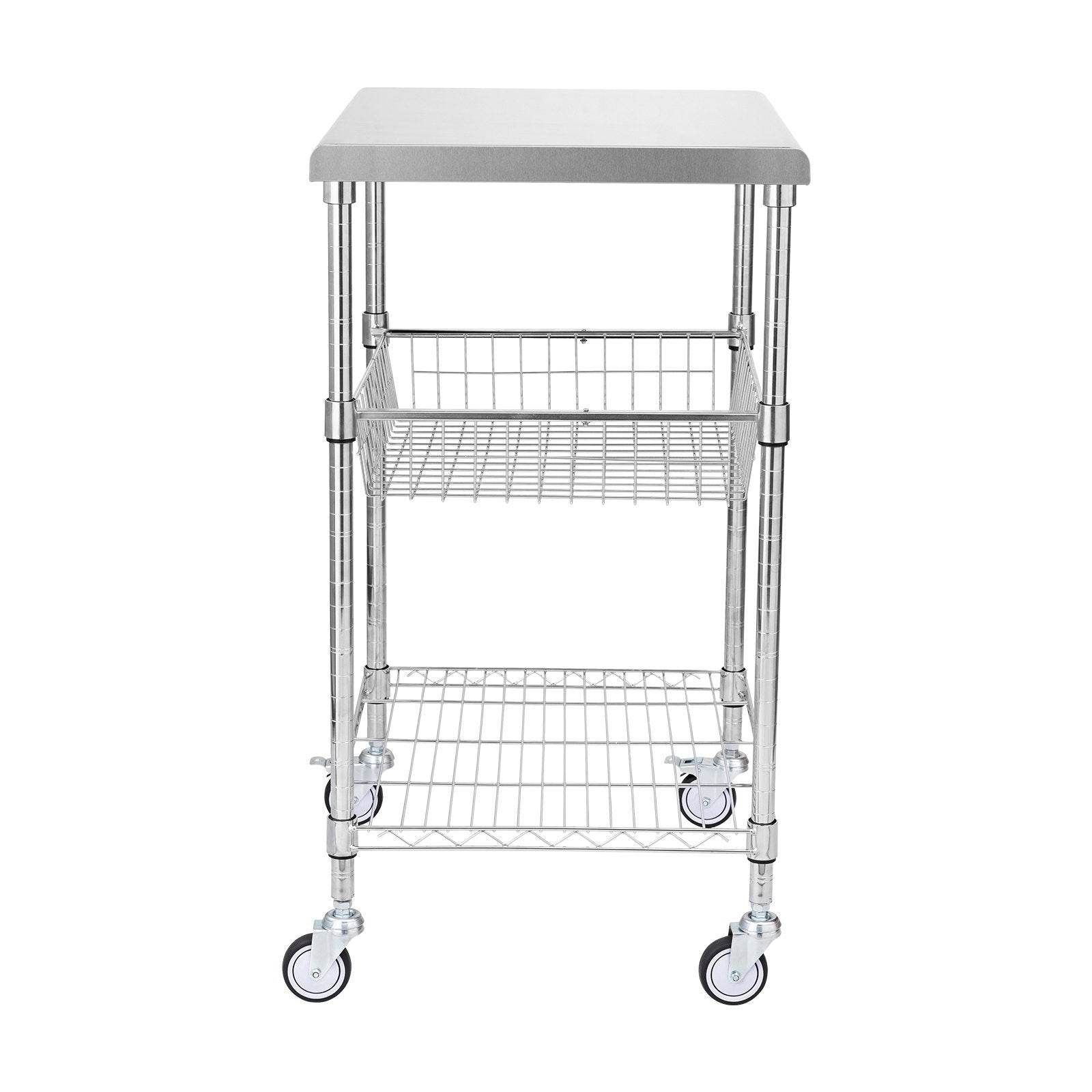 VEVOR 3-Tier Workbench Utility Cart for Kitchen Office - www.Shopthatapp.com #