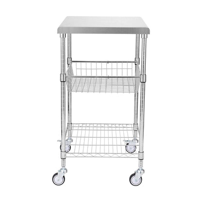 VEVOR 3-Tier Workbench Utility Cart for Kitchen Office - www.Shopthatapp.com #