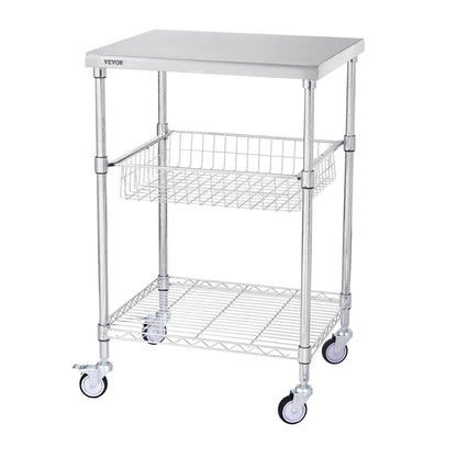 VEVOR 3-Tier Workbench Utility Cart for Kitchen Office - www.Shopthatapp.com #
