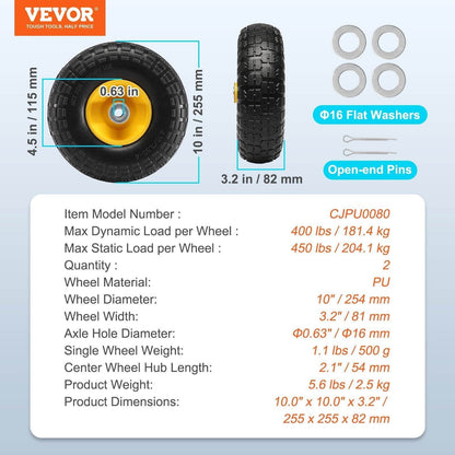 VEVOR Dollies & Hand Trucks solid replacement wheel Tyre - www.Shopthatapp.com #