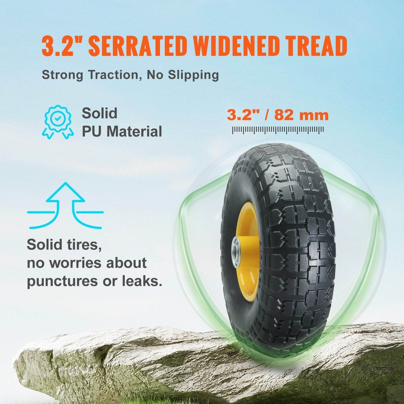VEVOR Dollies & Hand Trucks solid replacement wheel Tyre - www.Shopthatapp.com #