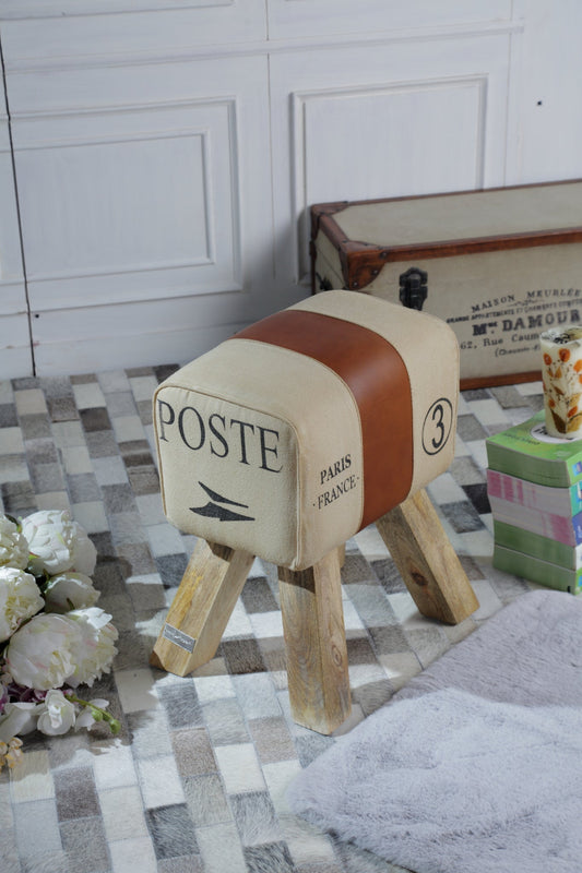 Tabouret en toile Billy Short « Poste »