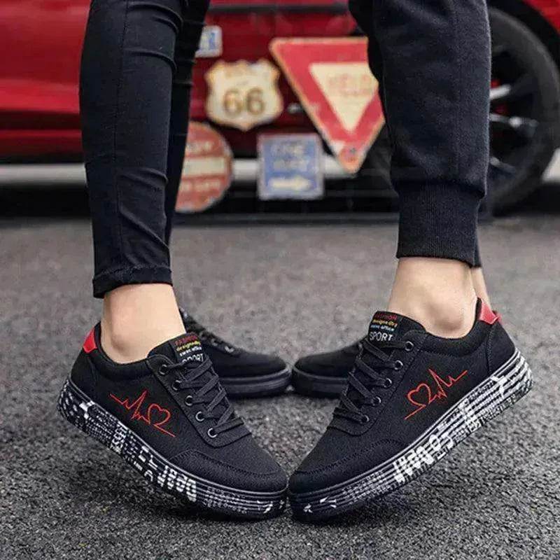 Valentine's Day Canvas Flats Lace-up Casual Shoes - www.Shopthatapp.com