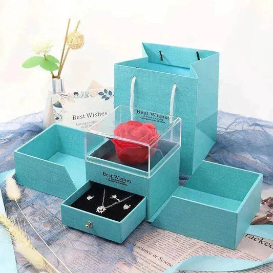 Valentine's Day Gift Rose Jewelry Box Set - www.Shopthatapp.com