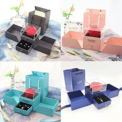 Valentine's Day Gift Rose Jewelry Box Set - www.Shopthatapp.com