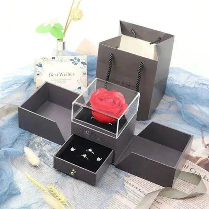 Valentine's Day Gift Rose Jewelry Box Set - www.Shopthatapp.com