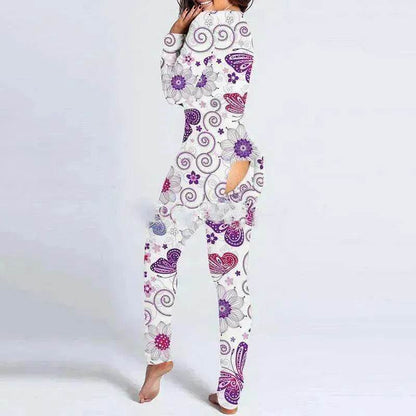 Valentine's Day Print File Slim Charming Bodysuit - www.Shopthatapp.com