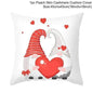 Valentine's Day Red Cartoon Letter Series Peach Skin Sofa Pillowcase - www.Shopthatapp.com