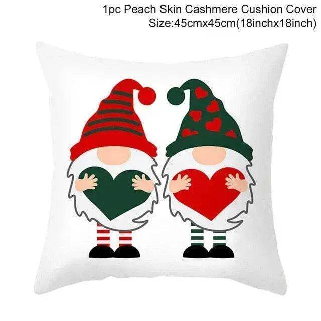 Valentine's Day Red Cartoon Letter Series Peach Skin Sofa Pillowcase - www.Shopthatapp.com