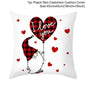 Valentine's Day Red Cartoon Letter Series Peach Skin Sofa Pillowcase - www.Shopthatapp.com
