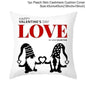 Valentine's Day Red Cartoon Letter Series Peach Skin Sofa Pillowcase - www.Shopthatapp.com