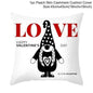 Valentine's Day Red Cartoon Letter Series Peach Skin Sofa Pillowcase - www.Shopthatapp.com