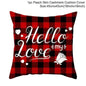 Valentine's Day Red Cartoon Letter Series Peach Skin Sofa Pillowcase - www.Shopthatapp.com