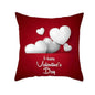 Valentine's Day Red Heart Linen Pillowcase - www.Shopthatapp.com