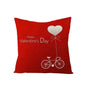 Valentine's Day Red Heart Linen Pillowcase - www.Shopthatapp.com