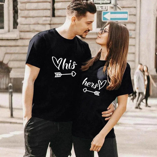 Valentine's Day T-shirt Couple Short Sleeve - www.Shopthatapp.com