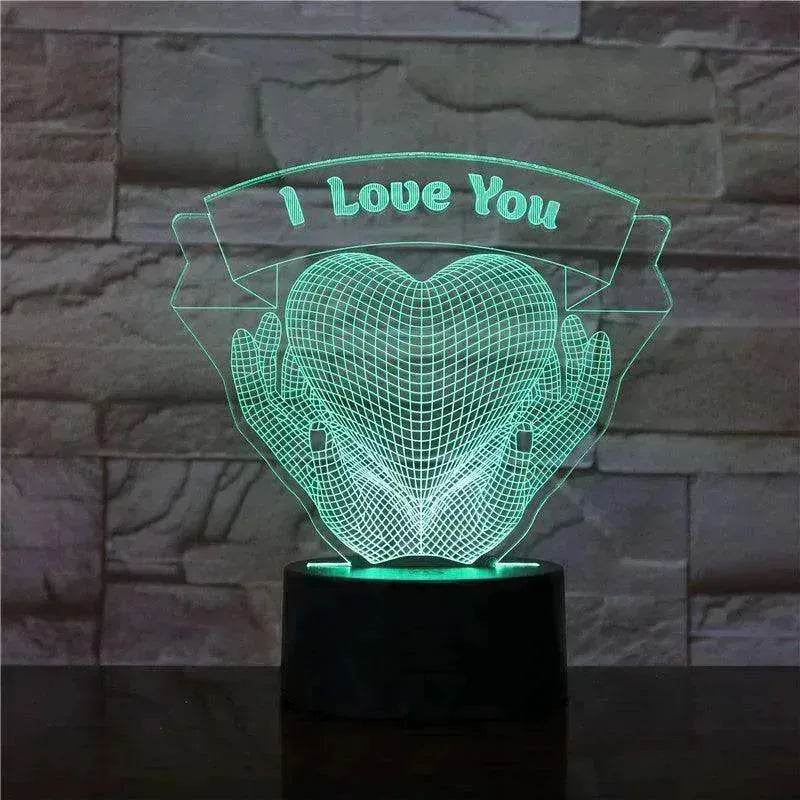 Valentines Day Gift Hands Holding Love 3D Night Light - www.Shopthatapp.com